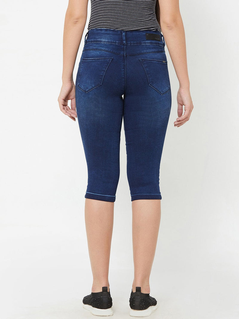 K4023 Midrise Capri - Dark Blue
