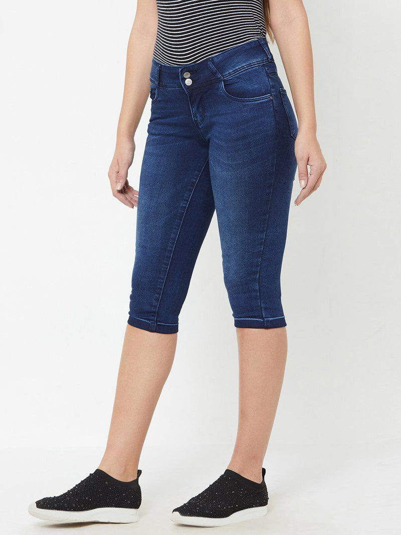 K4023 Midrise Capri - Dark Blue
