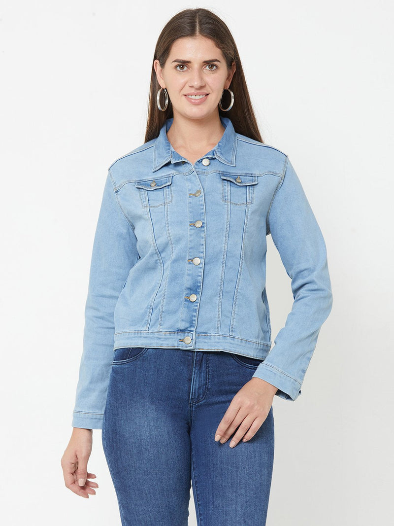 Light Blue Wovens Denim Jacket - Light Blue