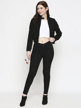 Women Denim Jacket - Black