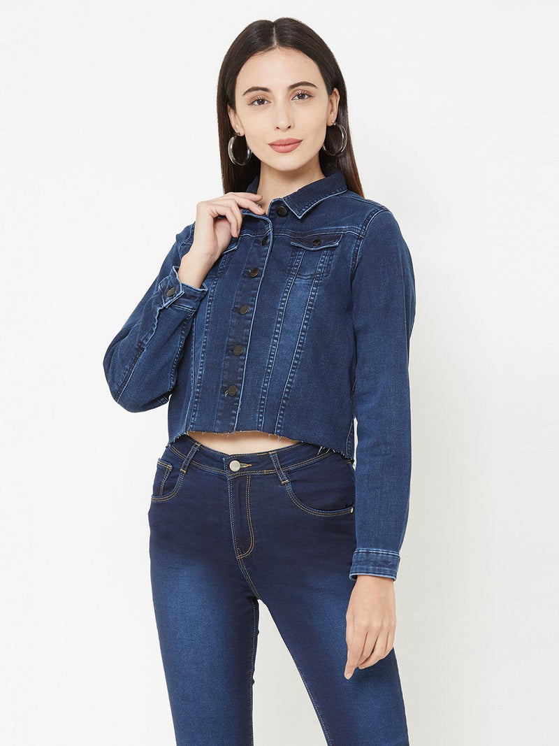 Dark Blue Wovens Denim Jacket - Dark Blue