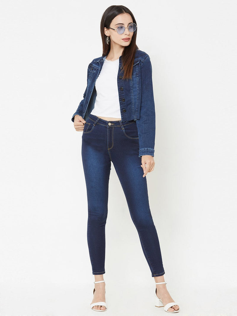 Dark Blue Wovens Denim Jacket - Dark Blue