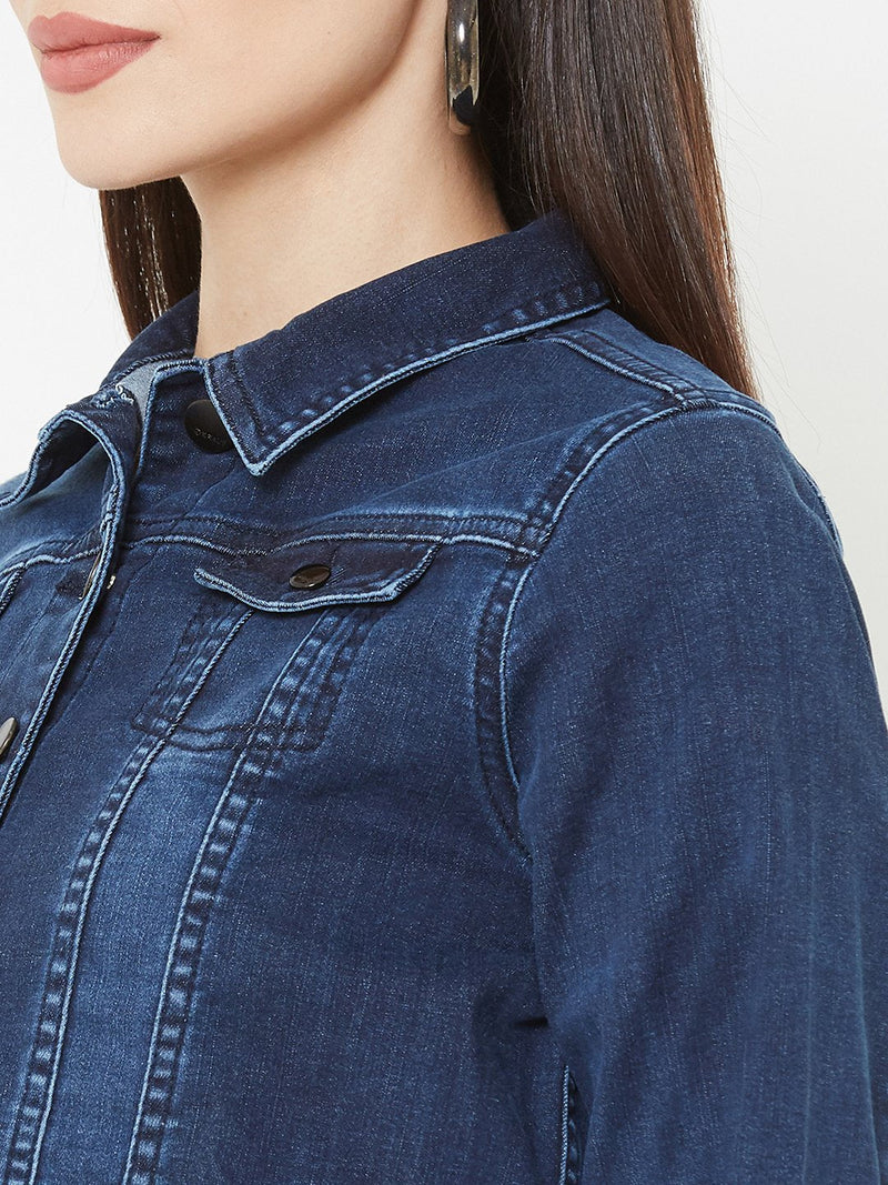 Dark Blue Wovens Denim Jacket - Dark Blue