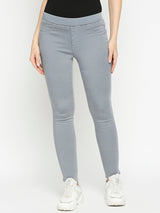 K3081 Mid-Rise Denim Legging - Grey