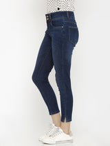 K4086 Super High-Rise Slim Jeans - Dark Blue