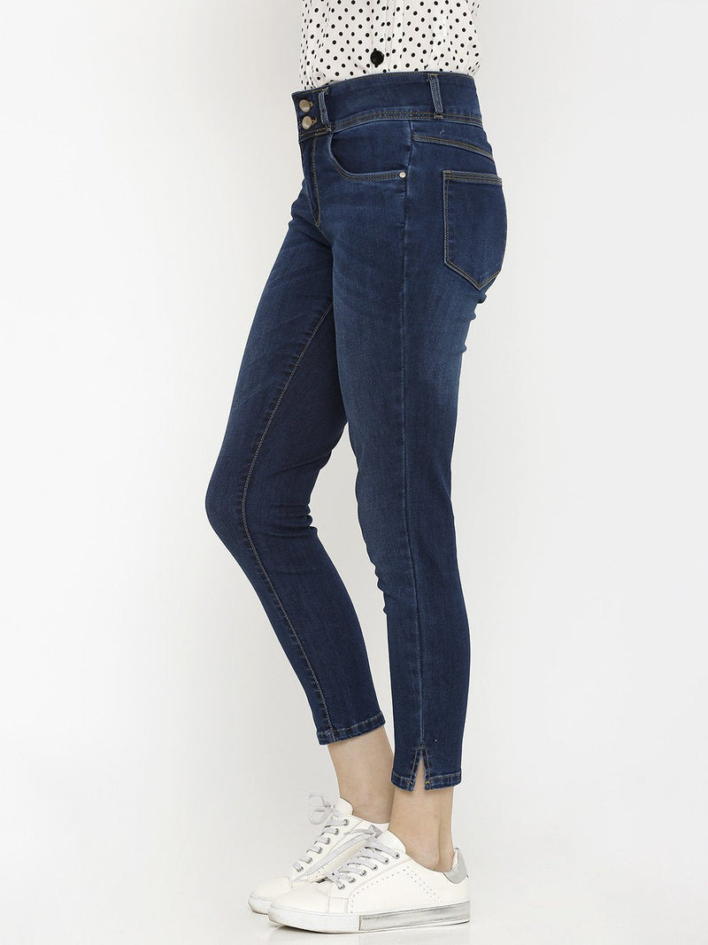 K4086 Super High-Rise Slim Jeans - Dark Blue