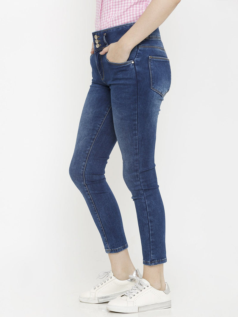 K4086 Super High-Rise Slim Jeans - Blue
