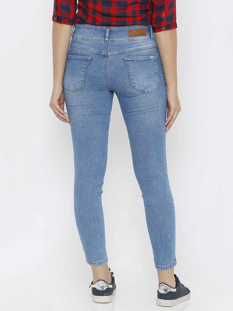 K4014 High-Rise Skinny Jeans - Medium Blue