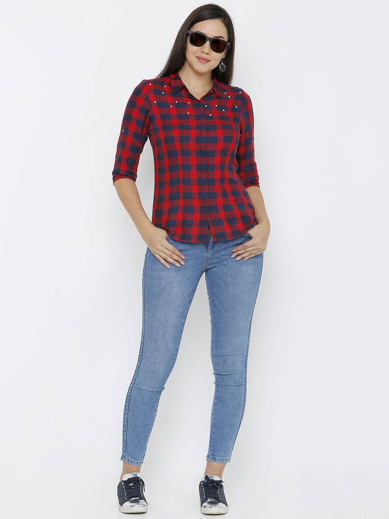K4014 High-Rise Skinny Jeans - Medium Blue