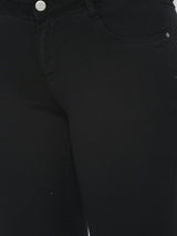 K4050 Mid-Rise Skinny Crop Length Jeans - Black