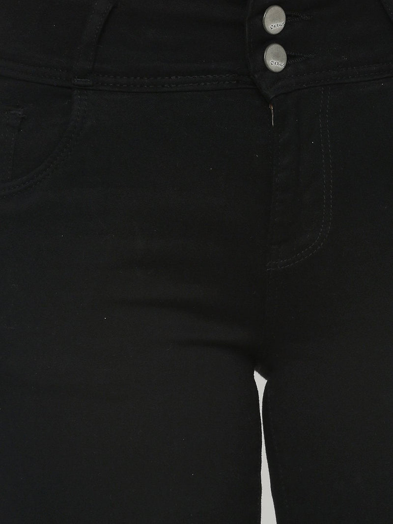 K4014 High-Rise Skinny Jeans - Black