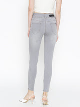 K4014 High-Rise Skinny Jeans - Grey