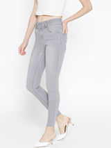K4014 High-Rise Skinny Jeans - Grey