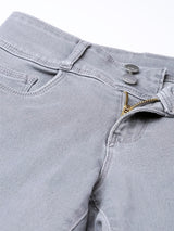 K4014 High-Rise Skinny Jeans - Grey