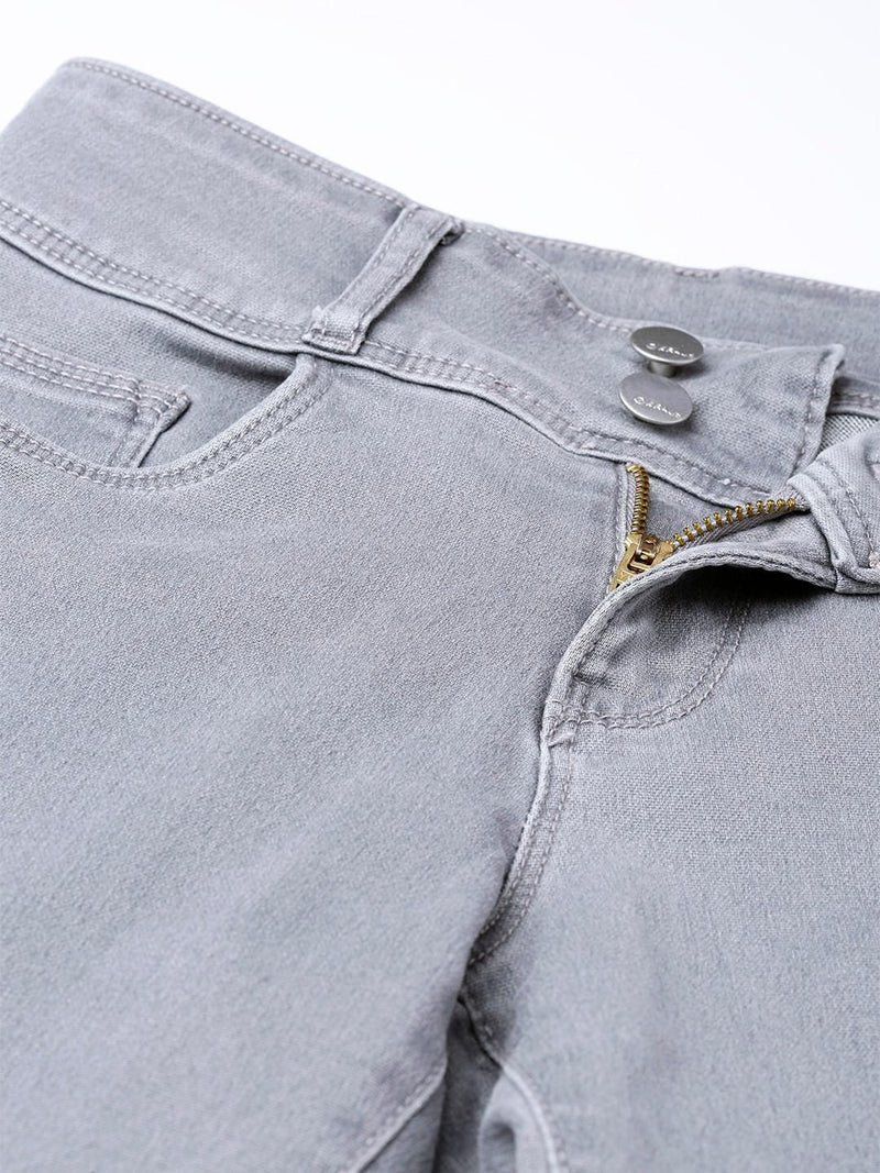 K4014 High-Rise Skinny Jeans - Grey