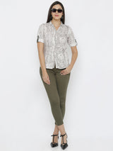 K4050 Mid-Rise Skinny Crop Length Jeans - Olive