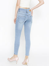 K4014 High-Rise Skinny Jeans - Light Blue