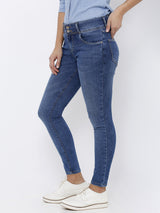 K4014 High-Rise Skinny Jeans - Blue
