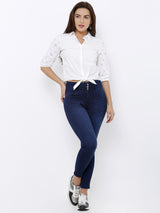 K4014 High-Rise Skinny Jeans - Ink Blue