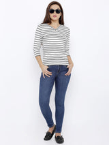 K4014 High-Rise Skinny Jeans - Blue