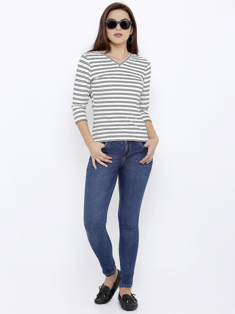 K4014 High-Rise Skinny Jeans - Blue
