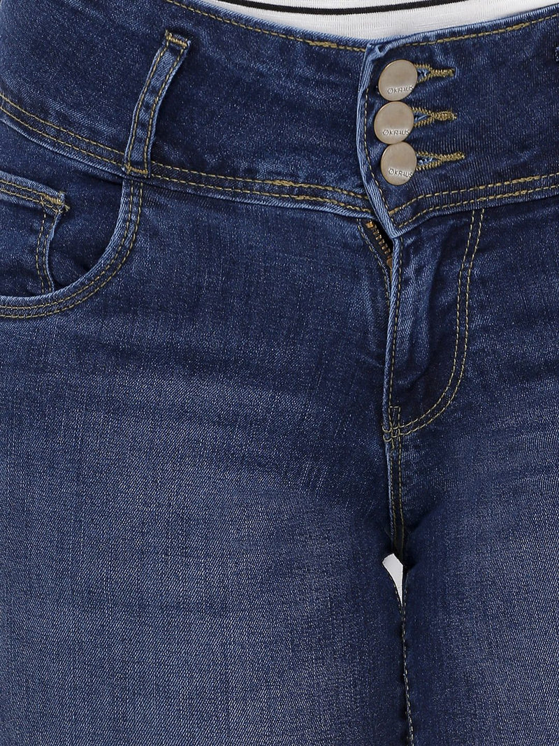 K4014 High-Rise Skinny Jeans - Blue
