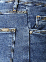 K4050 Mid-Rise Skinny Crop Length Jeans - Blue