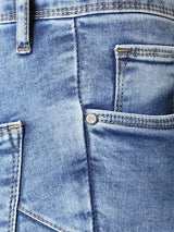 K4068 Mid-Rise Push Up Super Skinny Jeans - Blue