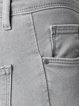 K4068 Mid-Rise Push Up Super Skinny Jeans - Grey