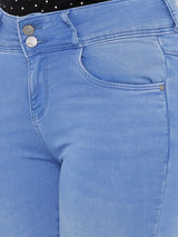 K4014 High-Rise Skinny Jeans - Blue