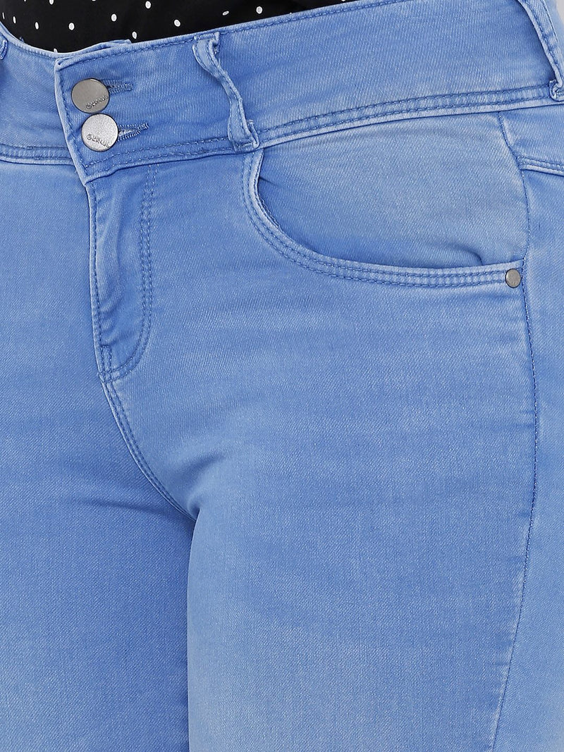 K4014 High-Rise Skinny Jeans - Blue