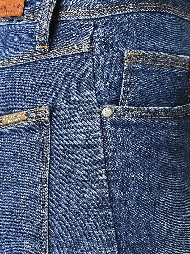 K3006 Mid-Rise Skinny Full Length Jeans - Blue