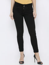 K4014 High-Rise Skinny Jeans - Black