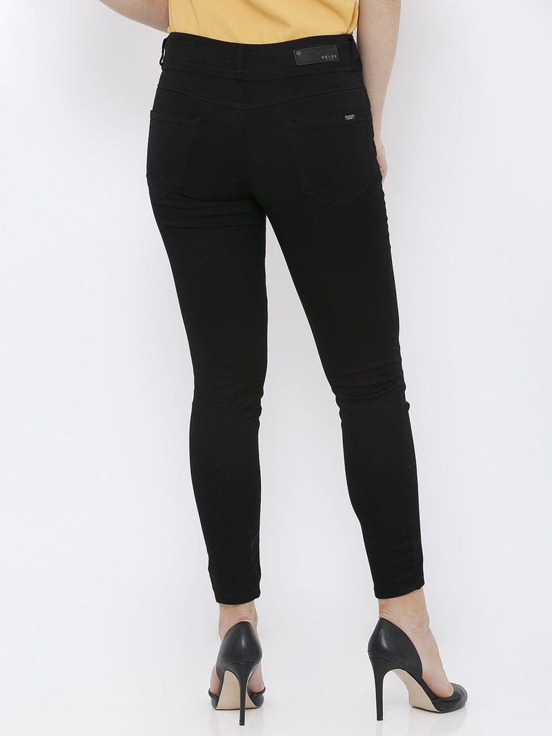 K4014 High-Rise Skinny Jeans - Black