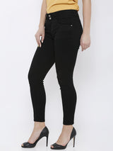K4014 High-Rise Skinny Jeans - Black