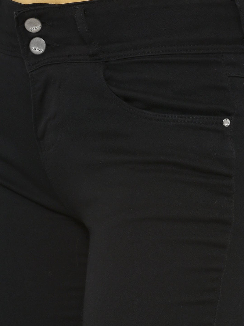 K4014 High-Rise Skinny Jeans - Black