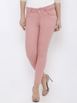 K5058 High-Rise Crop Jeans - Blush Pink