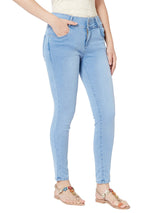K4014 High-Rise Skinny Jeans - Light Blue