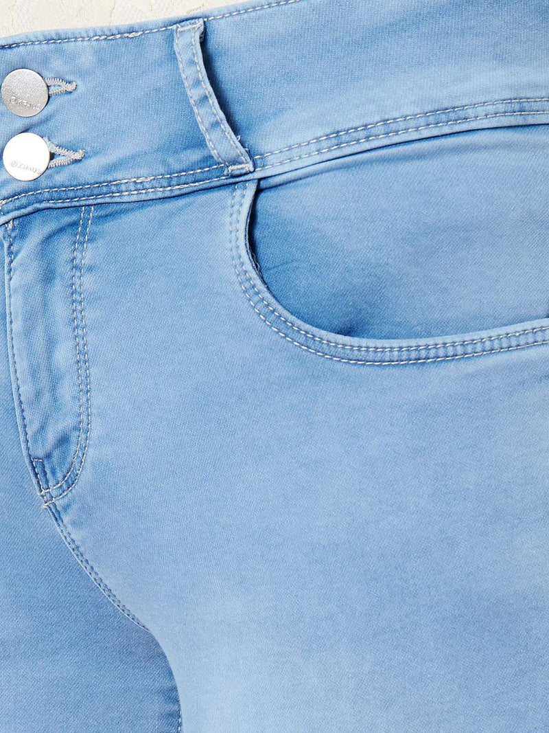 K4014 High-Rise Skinny Jeans - Light Blue