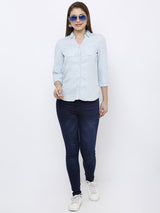 K5058 High-Rise Crop Jeans - Dark Blue