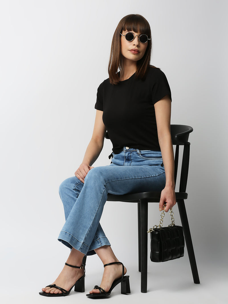 K5013 High-Rise Flare Jeans - Blue