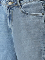 K5067 Super High-Rise Straight Jeans - Dark Blue