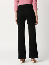 K5094 High-Rise Mini Flare Jeans - Black