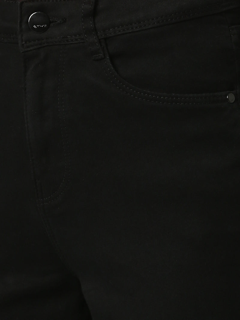 K5094 High-Rise Mini Flare Jeans - Black