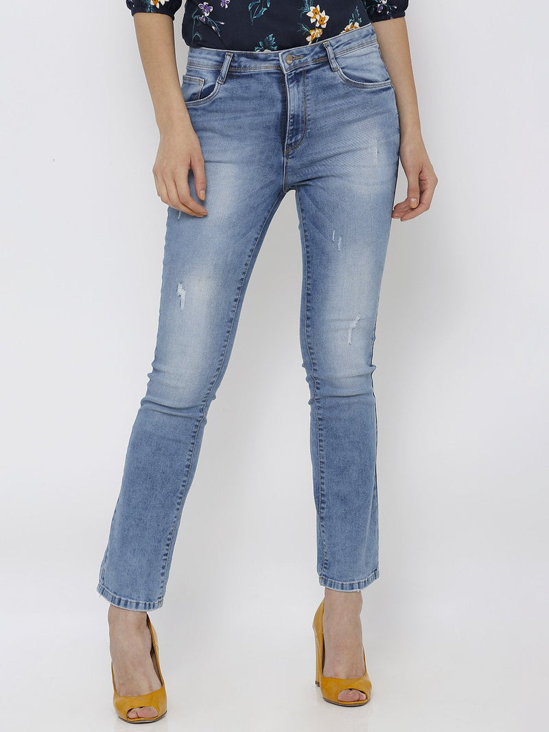K4014 High-Rise Skinny Jeans - Blue