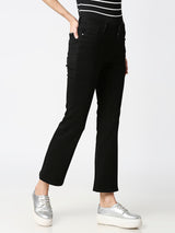 K5013 High-Rise Flared Jeans - Black