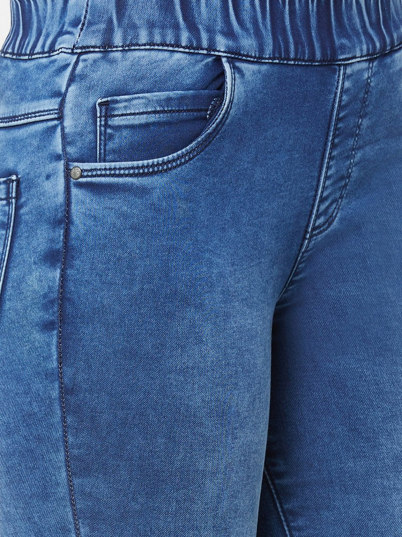 K3081 Midrise Denim Legging - Blue