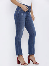 K5004 Mid-Rise Bootcut Jeans - Blue