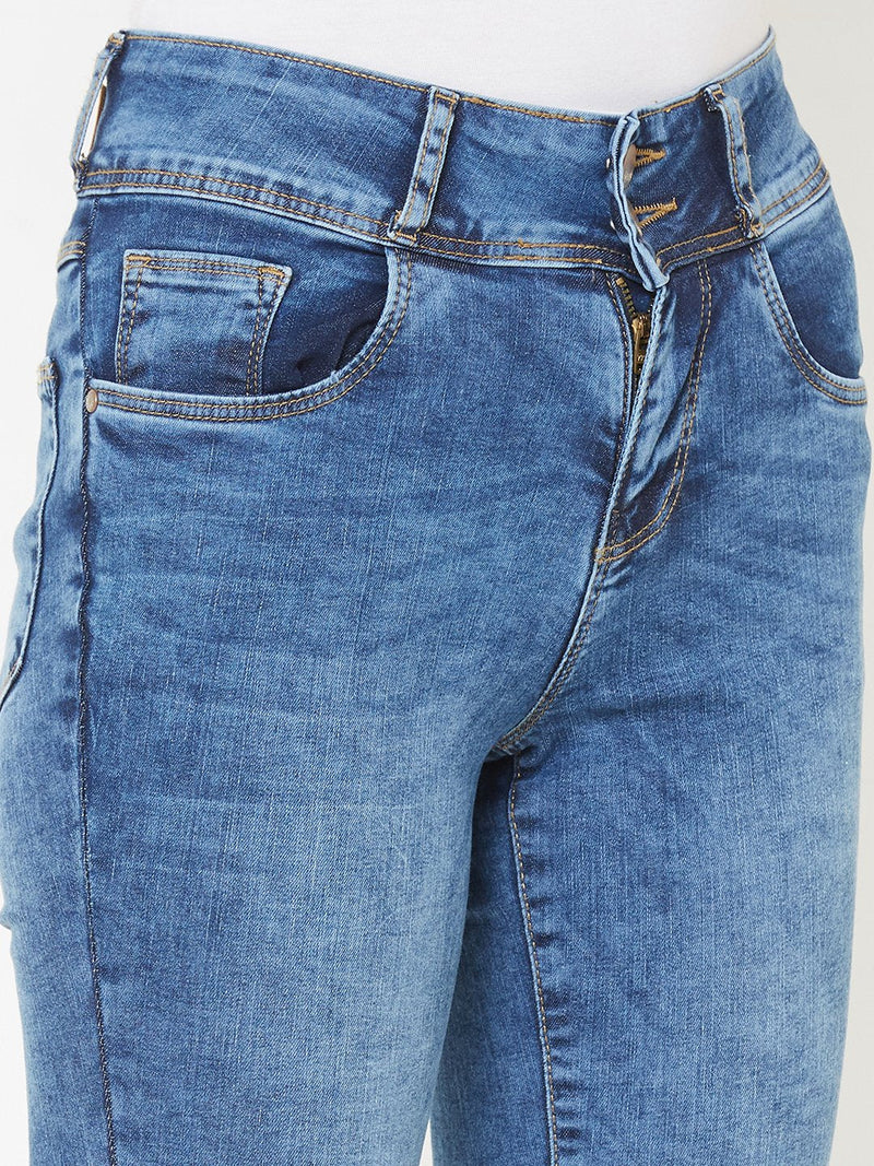 K5004 Mid Rise Bootcut Jeans - Blue