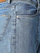 K5031 High-Rise Wide Leg Jeans - Light Blue